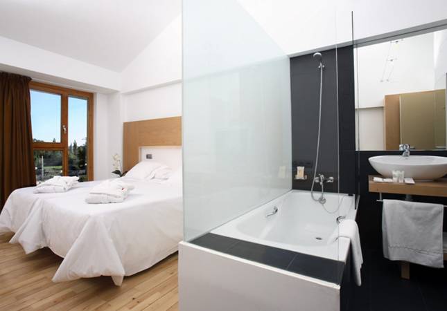 Espaciosas habitaciones en Hotel Tierra de Biescas. Disfruta  nuestro Spa y Masaje en Huesca